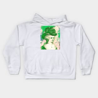 Frances Burney Green Portrait | Frances Burney Artwork 9 Kids Hoodie